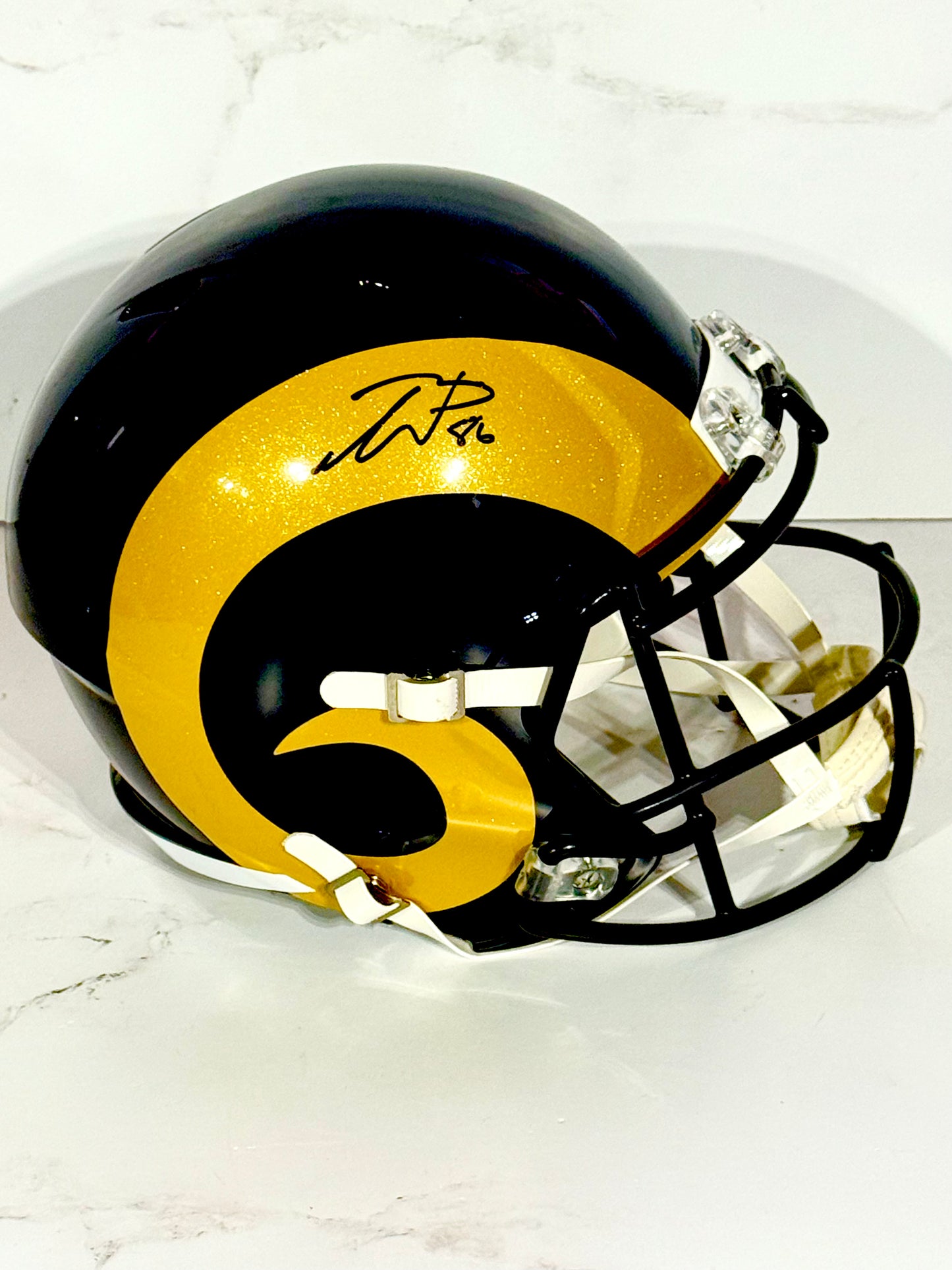 Colby Parkinson Signed Rams Full Size Replica Helmet Beckett Certified