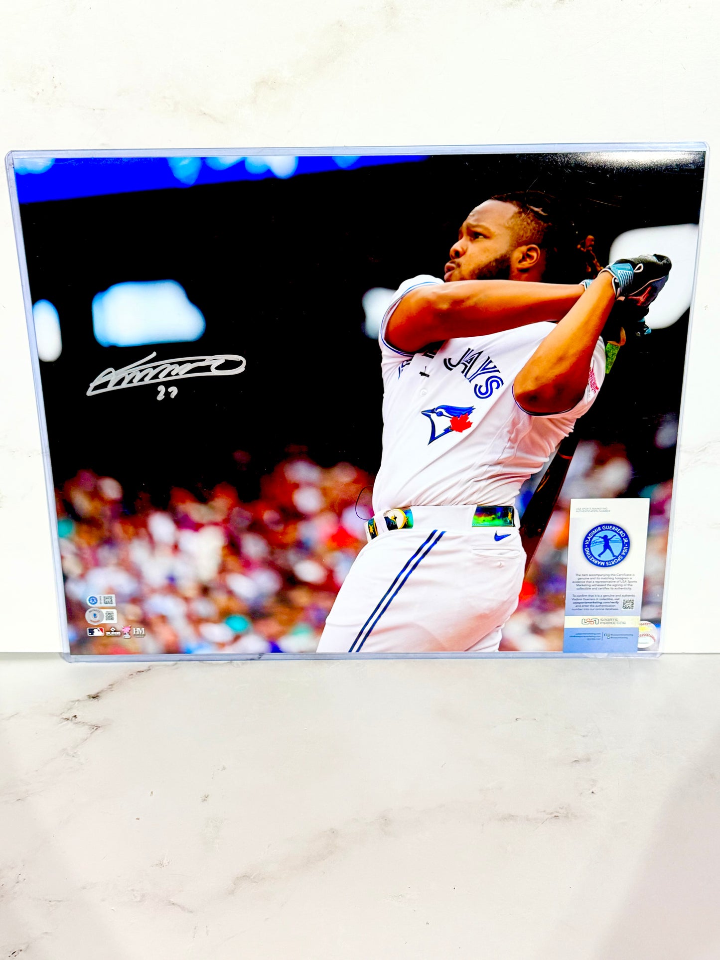 Vladimir Guerrero Jr Signed Blue Jays 16x20 JSA & USASM certified