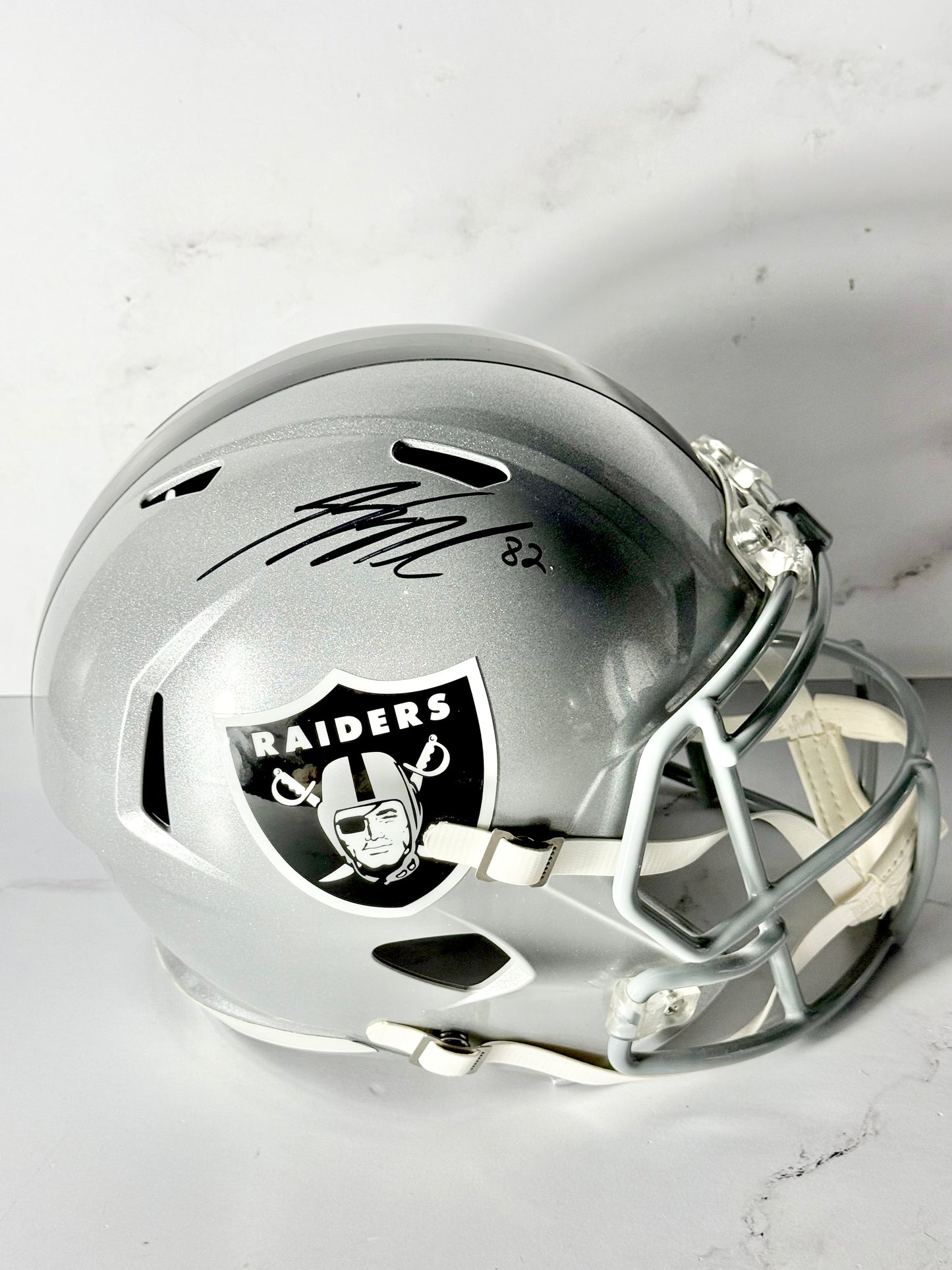 Jordy Nelson Signed Raiders Full Size Replica Helmet JSA Certified