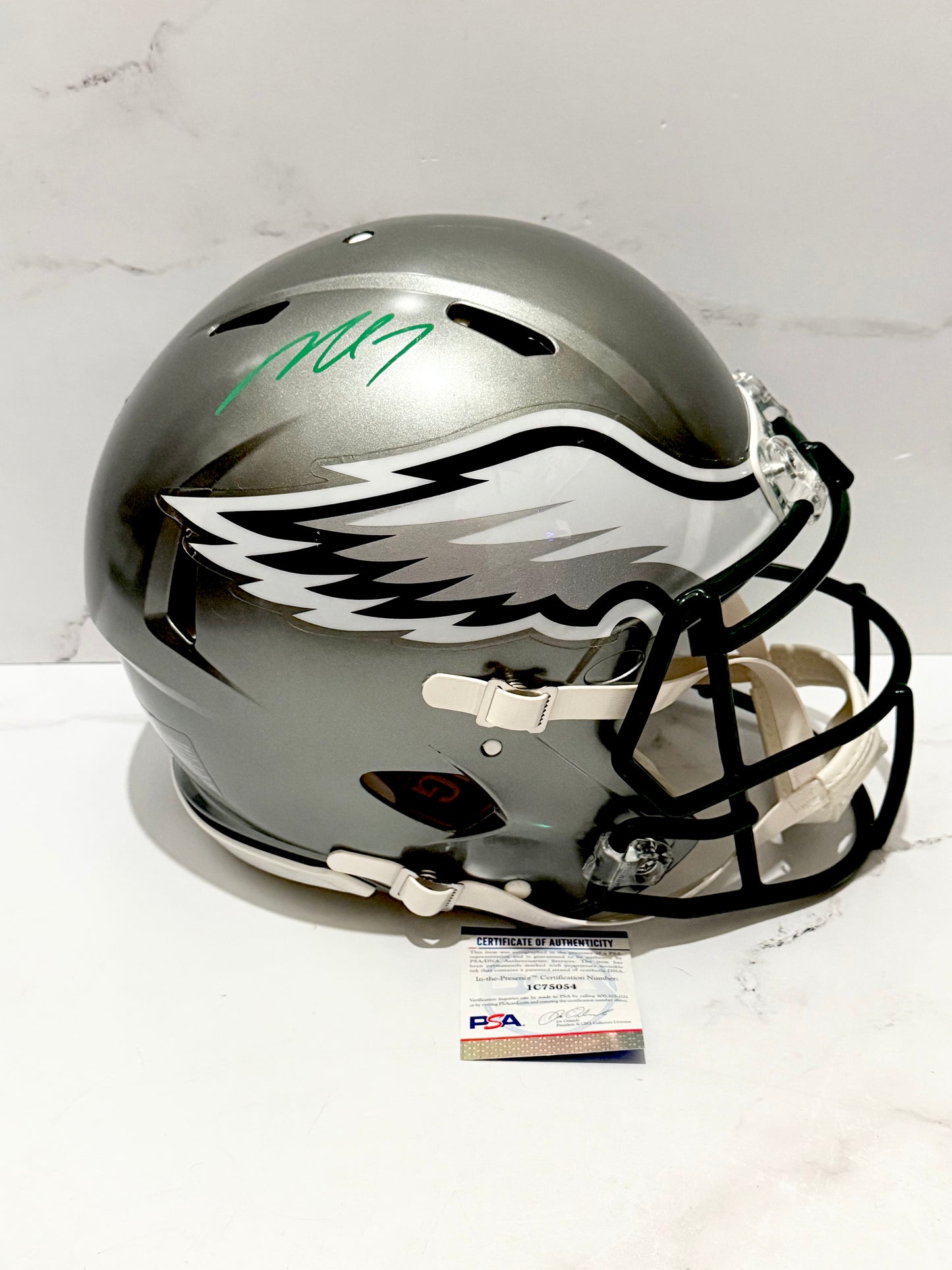 Michael Vick Signed Eagles Full Size Authentic Flash Helmet PSA Certified