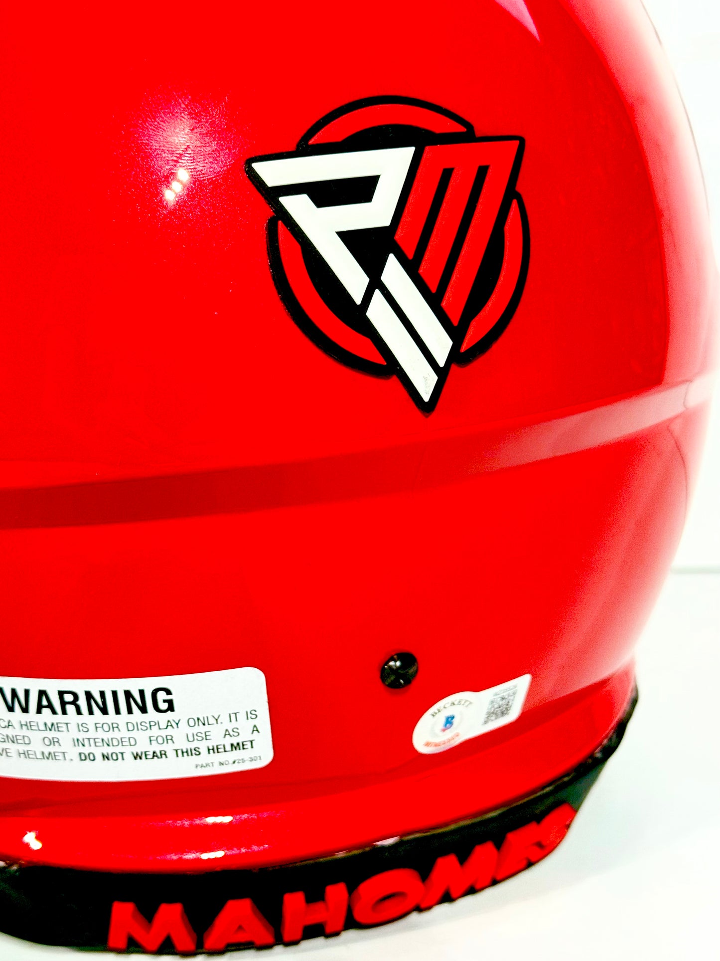 Patrick Mahomes Signed Chiefs Full Size Replica Helmet with Custom Visor and Extras Beckett Certified