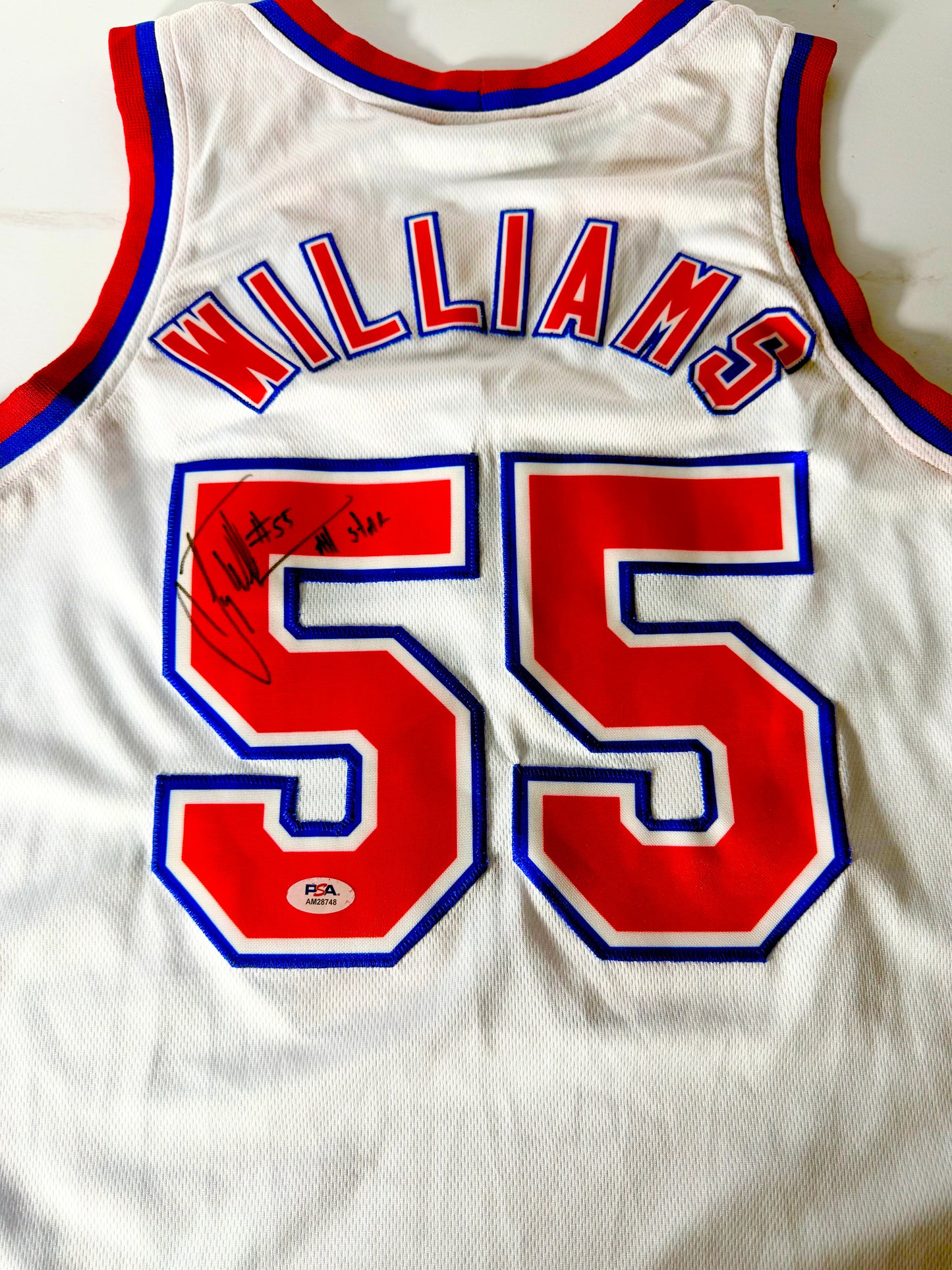 Jason Williams signed Nets Jersey (all star) PSA Certified