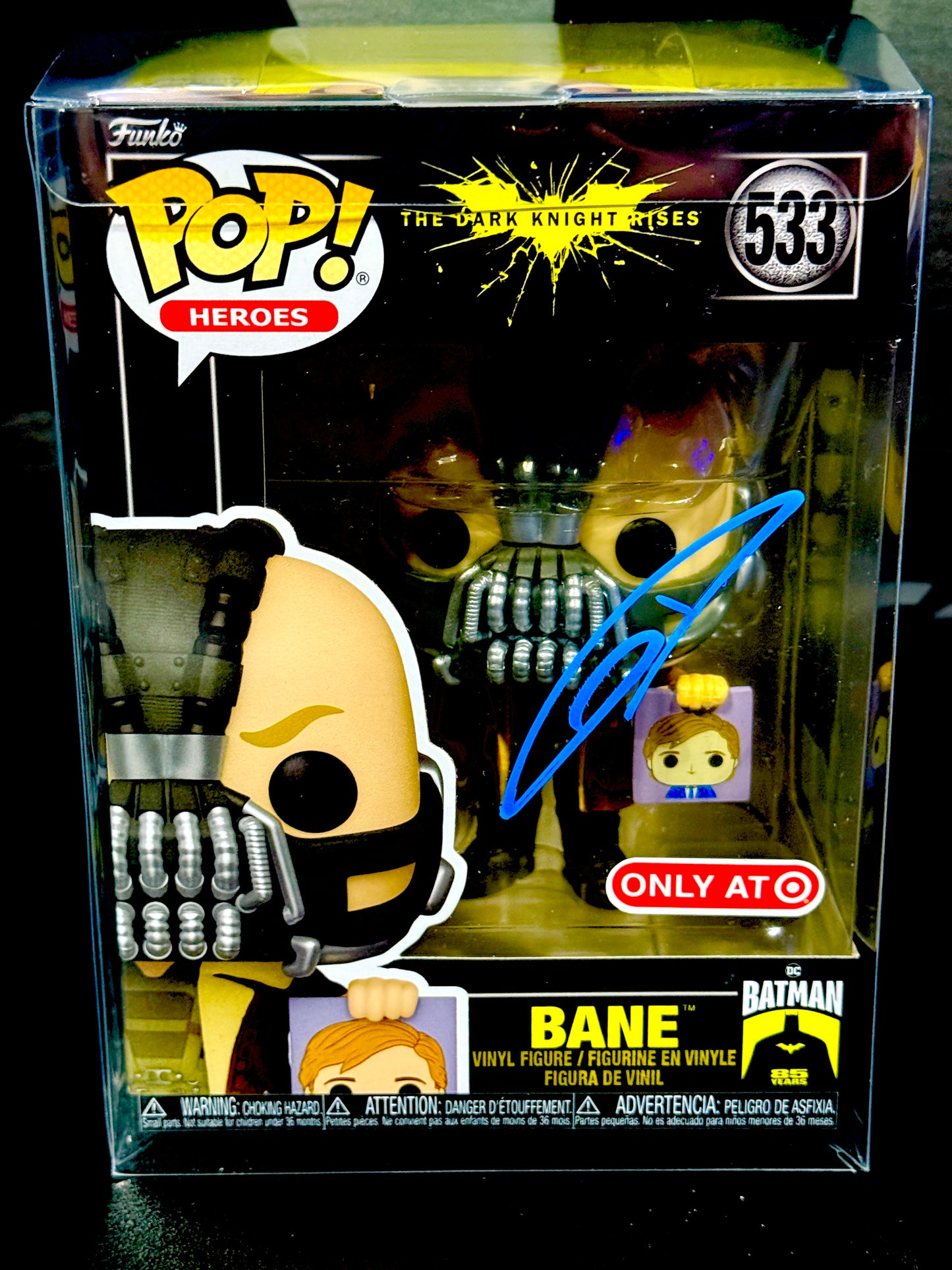 Tom Hardy Signed Bane Batman Funko Pop CA Certified