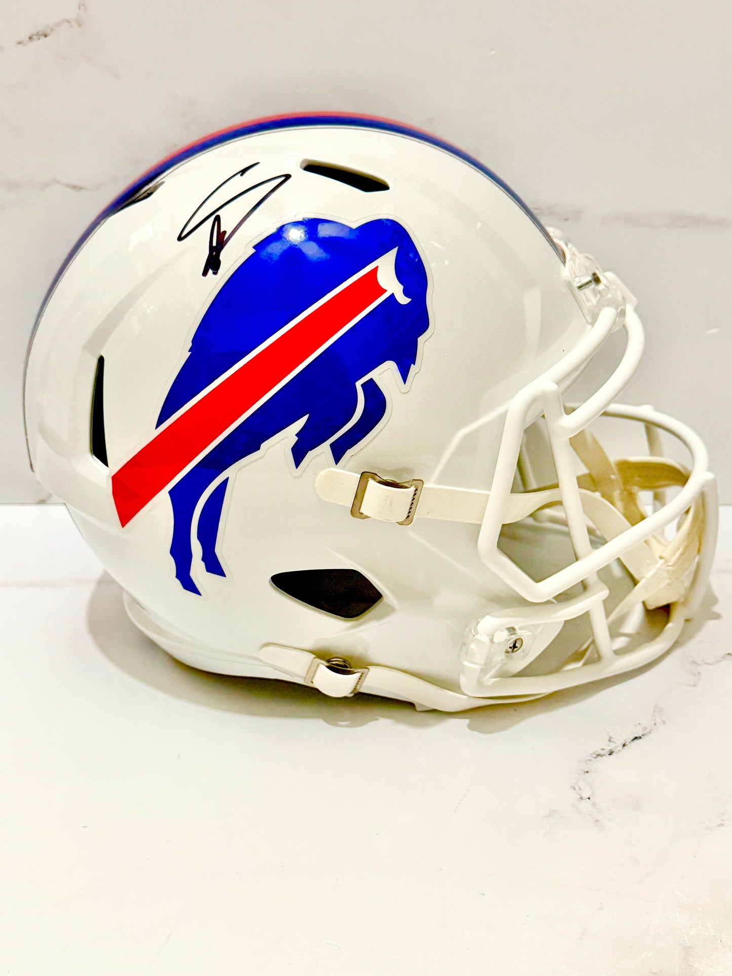 Stefon Diggs Signed Bills Full Size Replica Helmet Beckett Certified