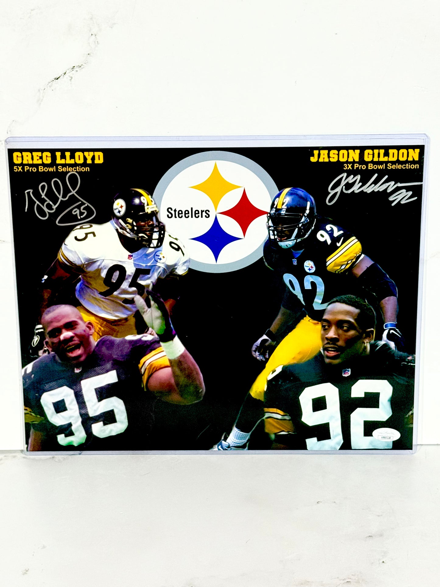 Greg Lloyd & Jason Gildon Signed Steelers 11x14 JSA Certified