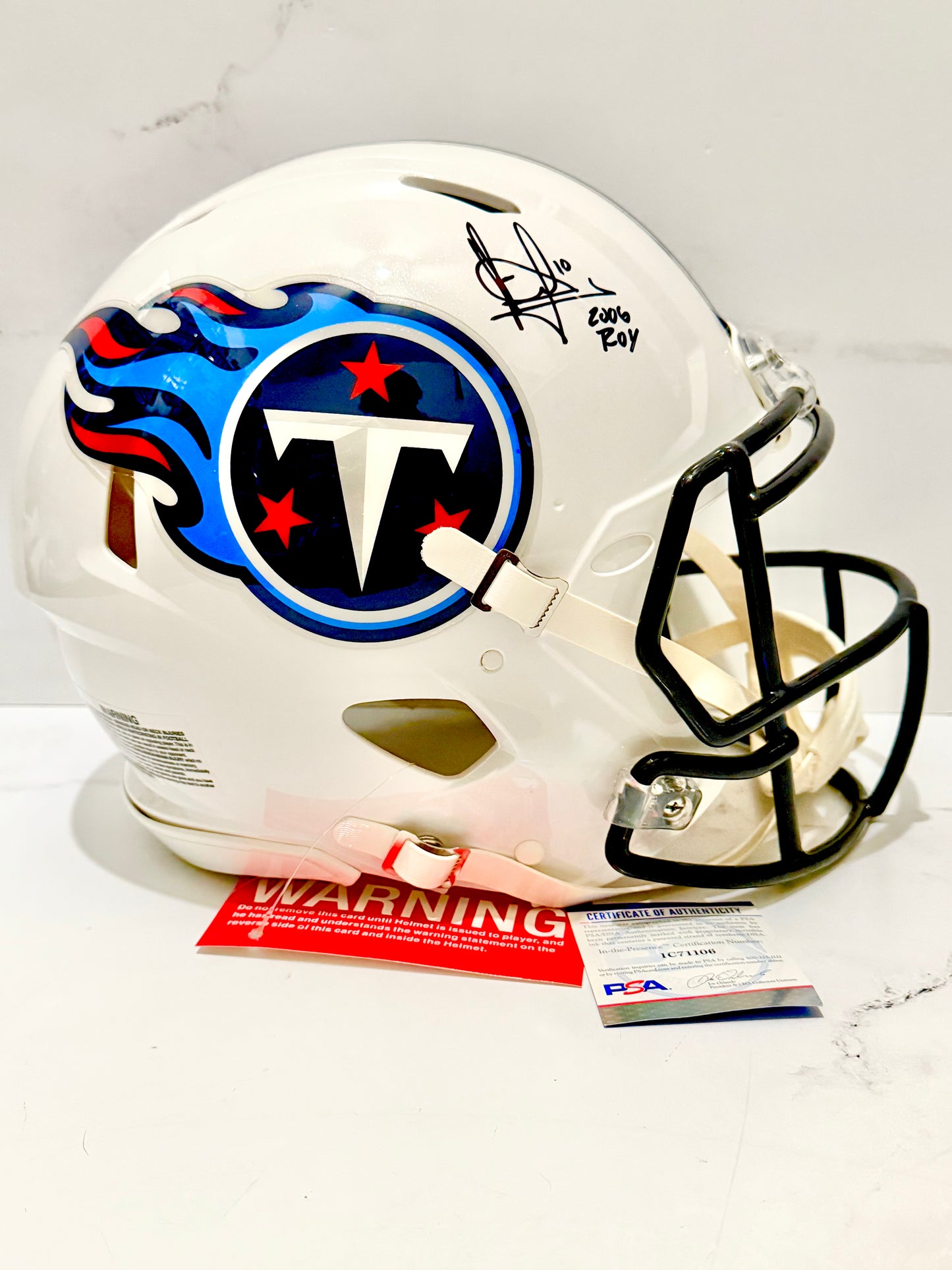 Vince Young Signed Titans Full Size Authentic Helmet (2006 ROY) PSA Certified