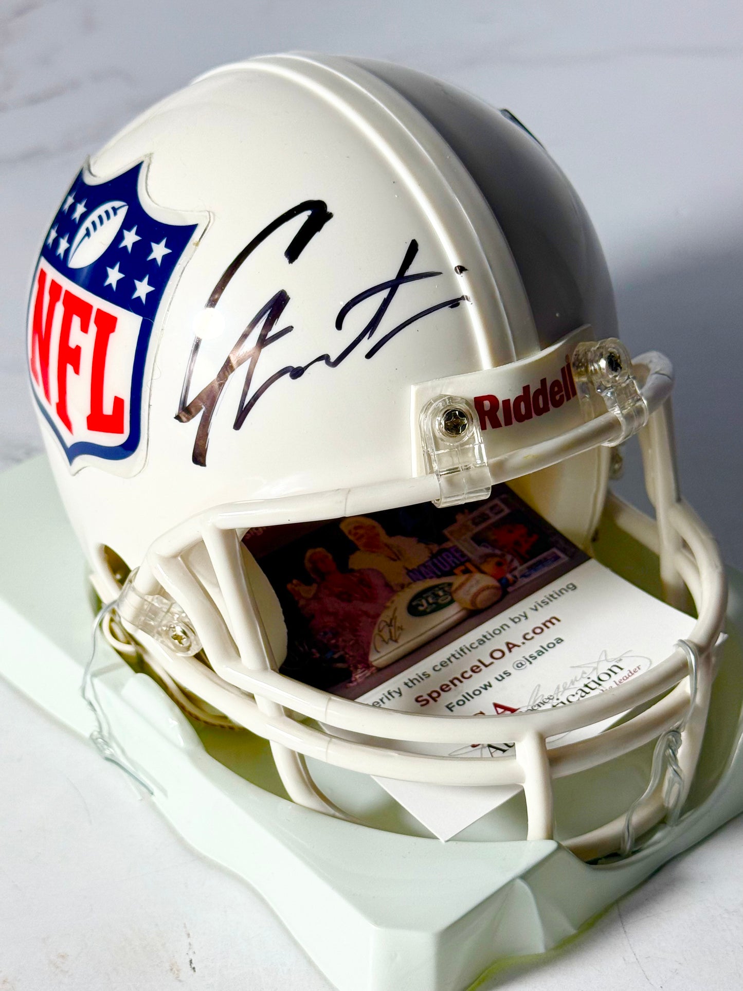 Cam Newton Signed NFL Logo (Panthers) Mini Helmet JSA Certified