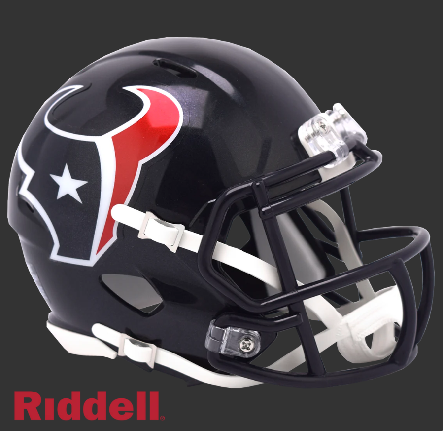 PRE-ORDER JUSTIN WATSON SIGNED HOUSTON TEXANS CURRENT STYLE SPEED MINI HELMET