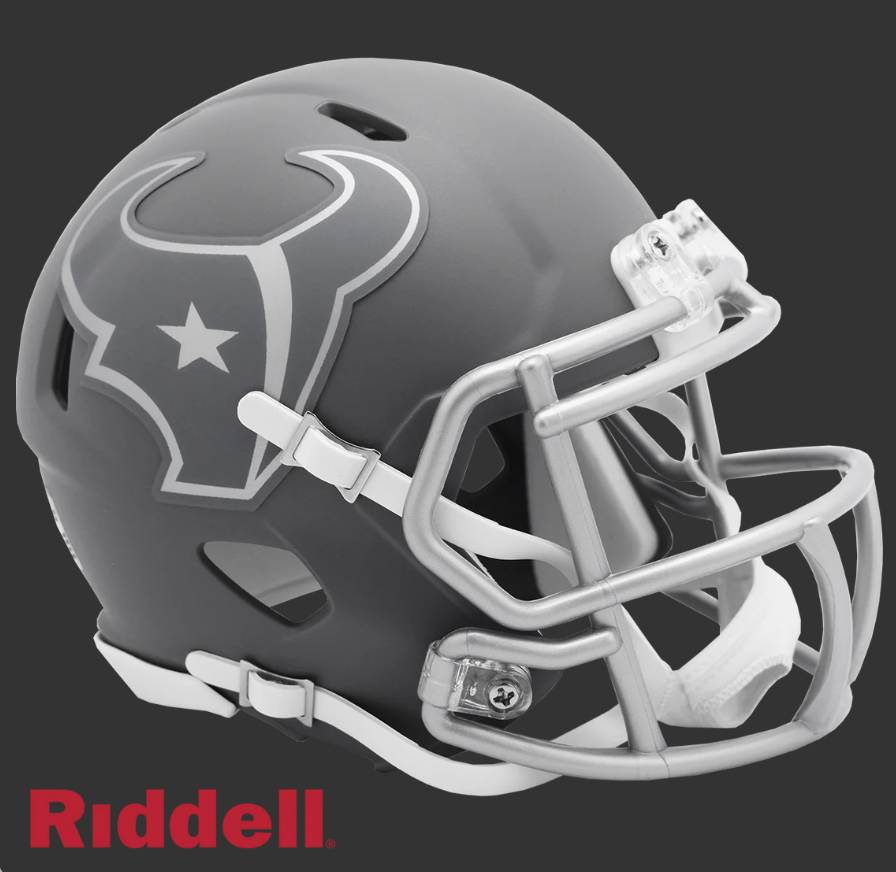 PRE-ORDER JUSTIN WATSON SIGNED HOUSTON TEXANS SLATE MINI HELMET