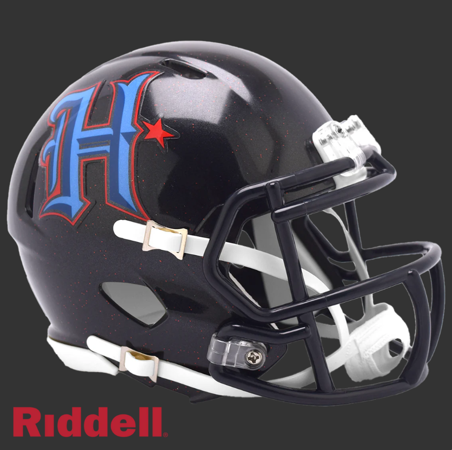 PRE-ORDER JUSTIN WATSON SIGNED HOUSTON TEXANS VERSION 2 2024 ON FIELD ALTERNATE STYLE SPEED MINI HELMET