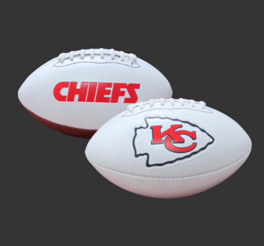 KANSAS CITY CHIEFS EMBOSSED NFL SIGNATURE SERIES FOOTBALL