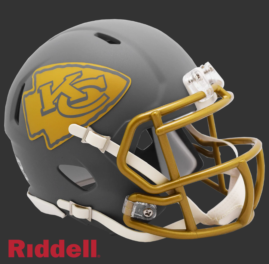 PRE-ORDER JUSTIN WATSON SIGNED KANSAS CITY CHIEFS SLATE MINI HELMET BECKETT CERTIFIED