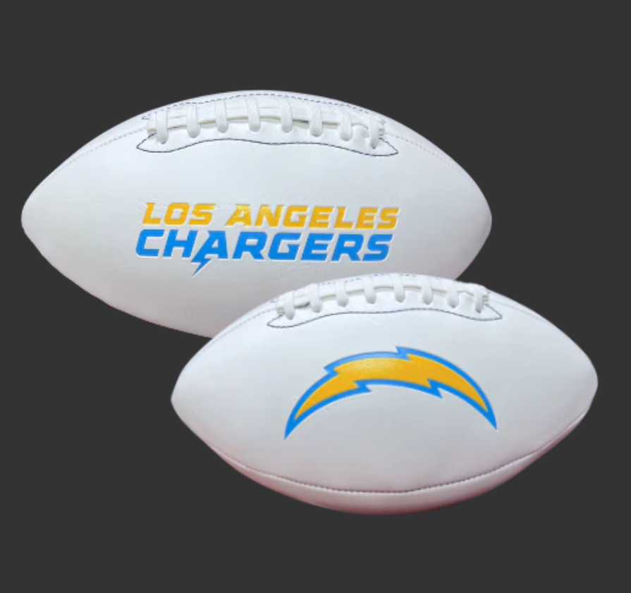 LOS ANGELES CHARGERS EMBOSSED NFL SIGNATURE SERIES FOOTBALL
