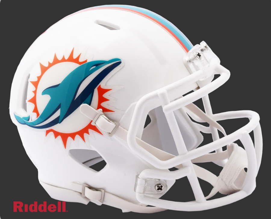 MIAMI DOLPHINS CURRENT STYLE SPEED MINI HELMET