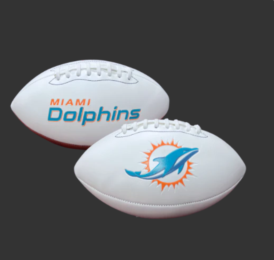 MIAMI DOLPHINS EMBOSSED NFL SIGNATURE SERIES FOOTBALL