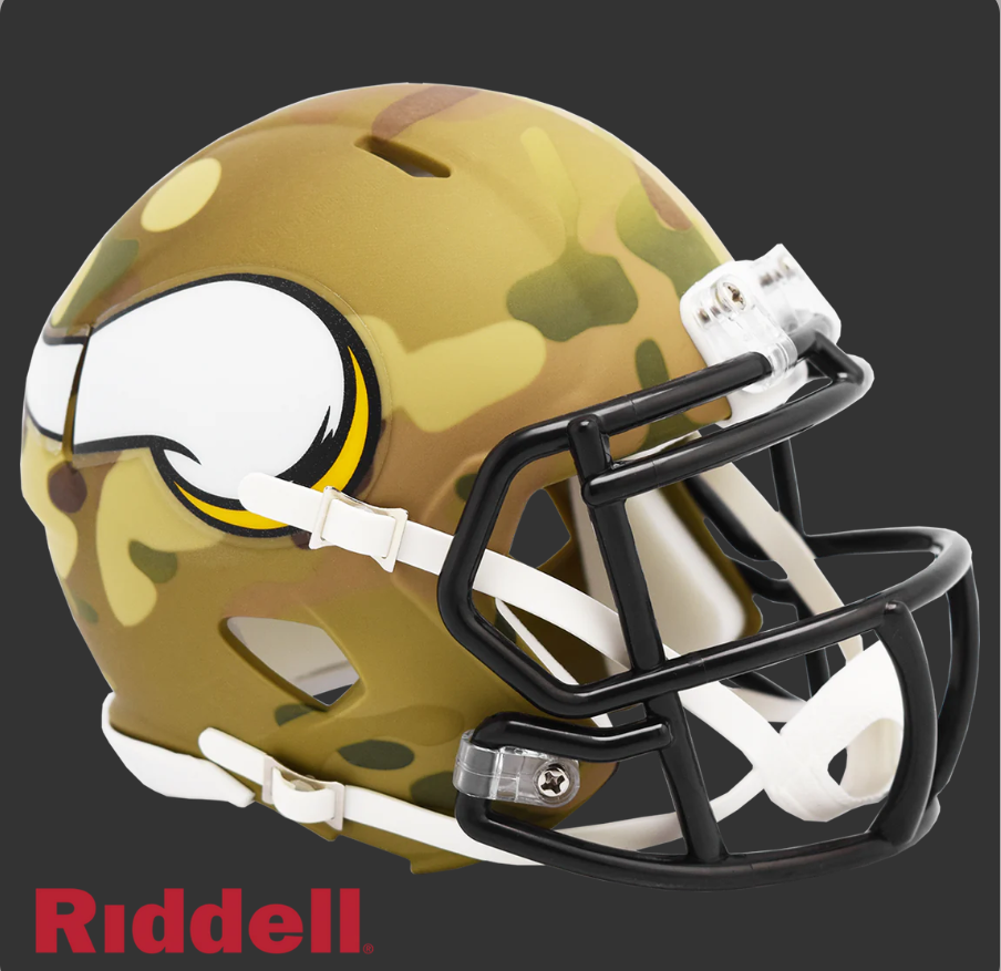 MINNESOTA VIKINGS CAMO LIMITED EDITION MINI HELMET