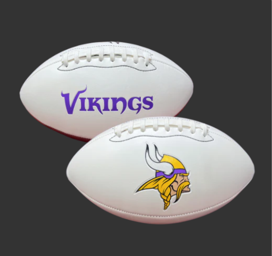 MINNESOTA VIKINGS EMBOSSED NFL SIGNATURE SERIES FOOTBALL