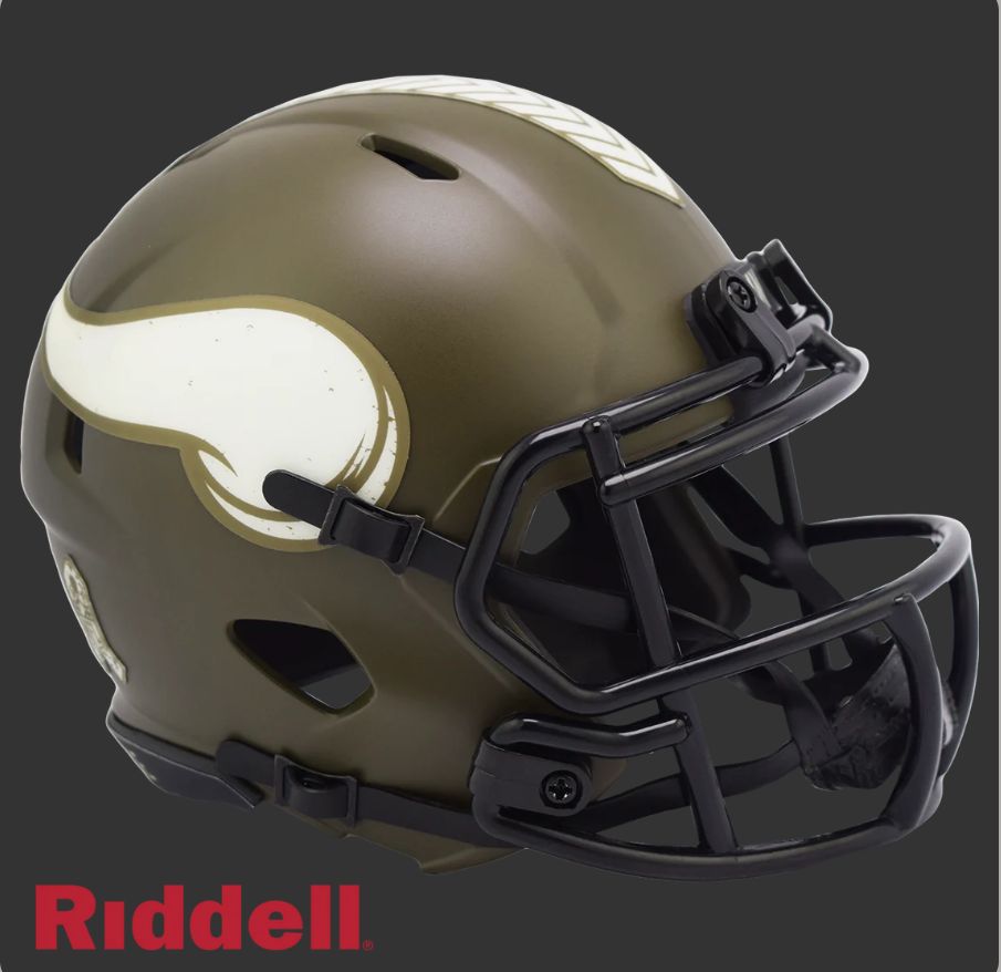 MINNESOTA VIKINGS SALUTE TO SERVICE 22 MINI HELMET