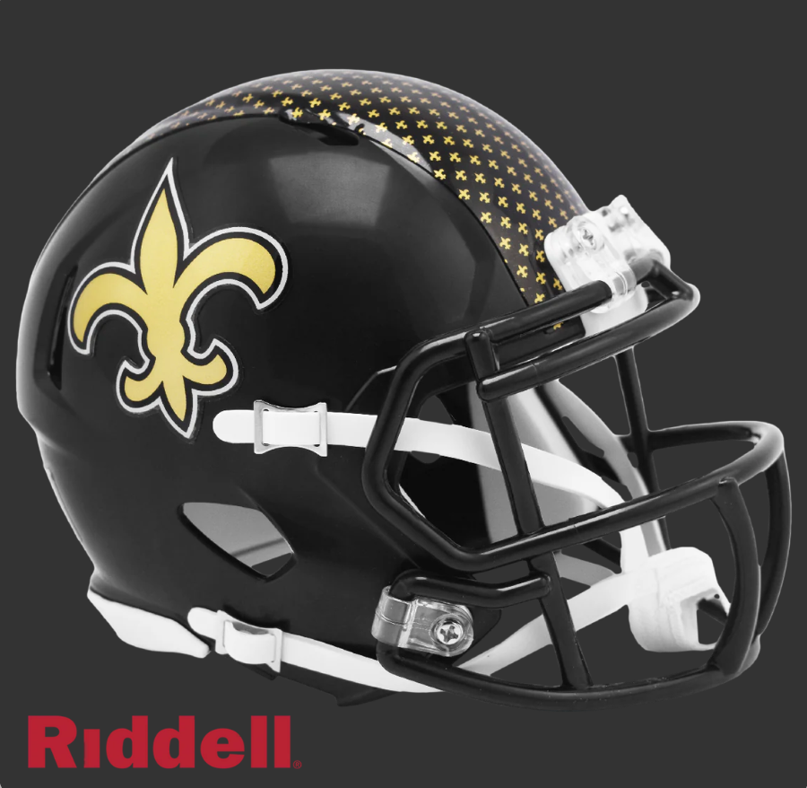 NEW ORLEANS SAINTS 2022 ON FIELD ALTERNATE STYLE SPEED MINI HELMET