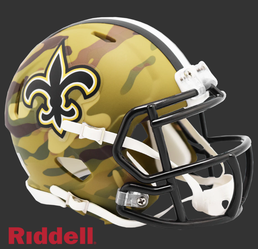 NEW ORLEANS SAINTS CAMO LIMITED EDITION MINI HELMET