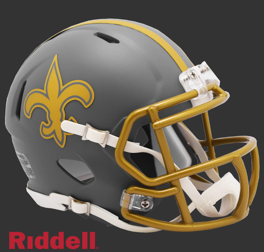 NEW ORLEANS SAINTS SLATE MINI HELMET