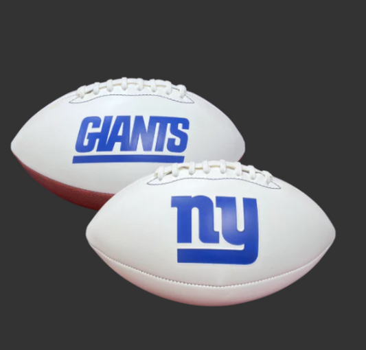 NEW YORK GIANTS EMBOSSED NFL SIGNATURE SERIES FOOTBALL