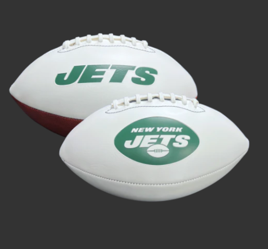 NEW YORK JETS EMBOSSED NFL SIGNATURE SERIES FOOTBALL