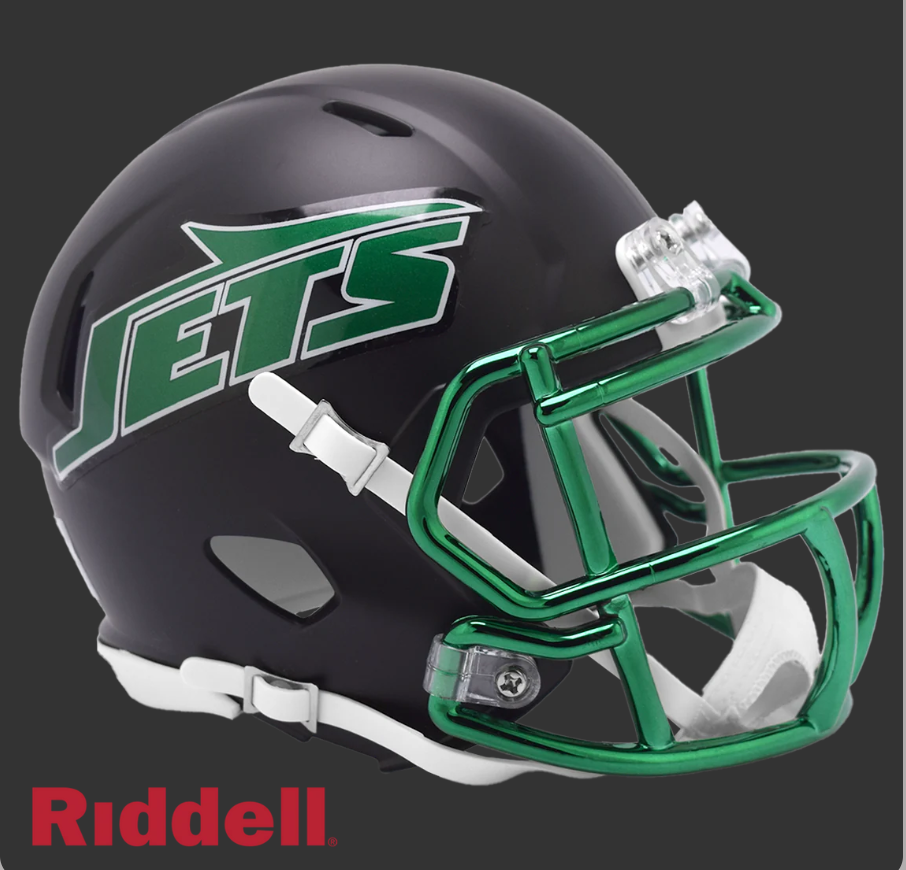 NEW YORK JETS VERSION 1 2024 ON FIELD ALTERNATE STYLE SPEED MINI HELMET