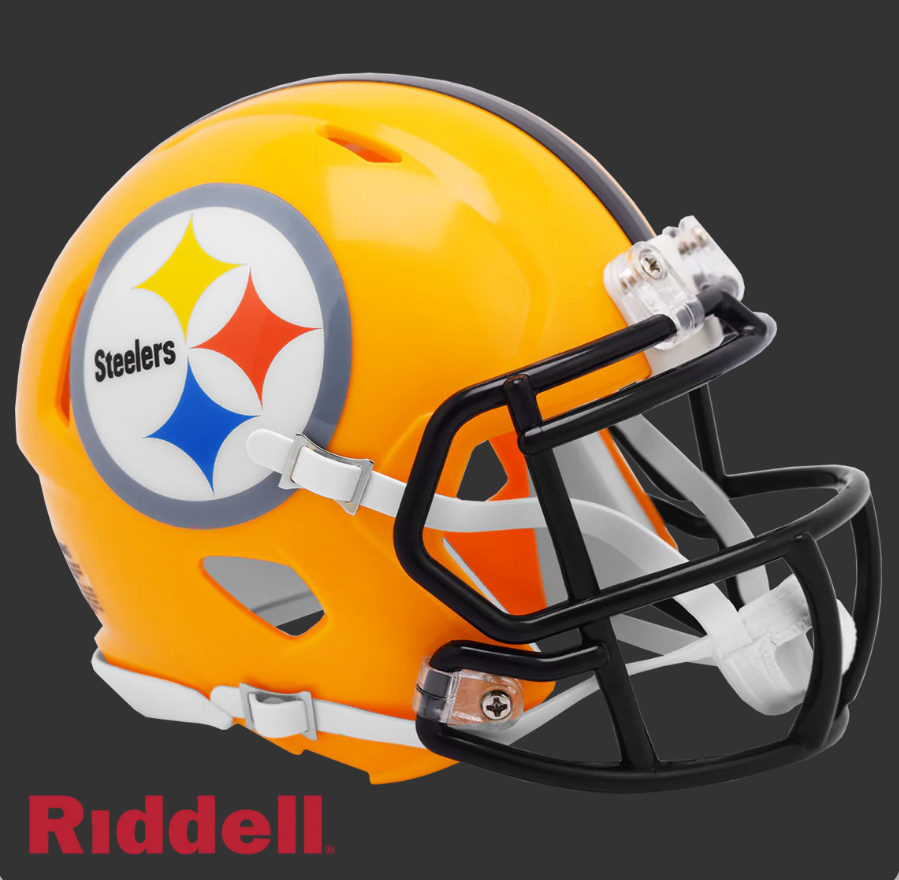 PITTSBURGH STEELERS 2007 75TH ANNIVERSARY THROWBACK SPEED MINI HELMET