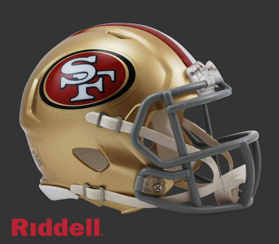 SAN FRANCISCO 49ERS CURRENT STYLE SPEED MINI HELMET