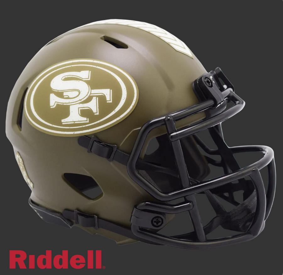 SAN FRANCISCO 49ERS SALUTE TO SERVICE 22 MINI HELMET