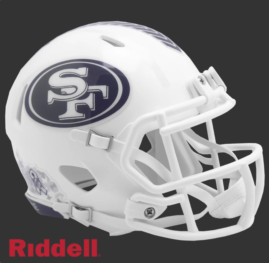 SAN FRANCISCO 49ERS SALUTE TO SERVICE 24 MINI HELMET