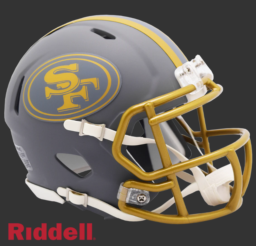 SAN FRANCISCO 49ERS SLATE MINI HELMET