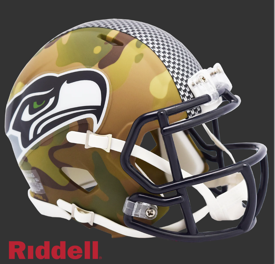 SEATTLE SEAHAWKS CAMO LIMITED EDITION MINI HELMET