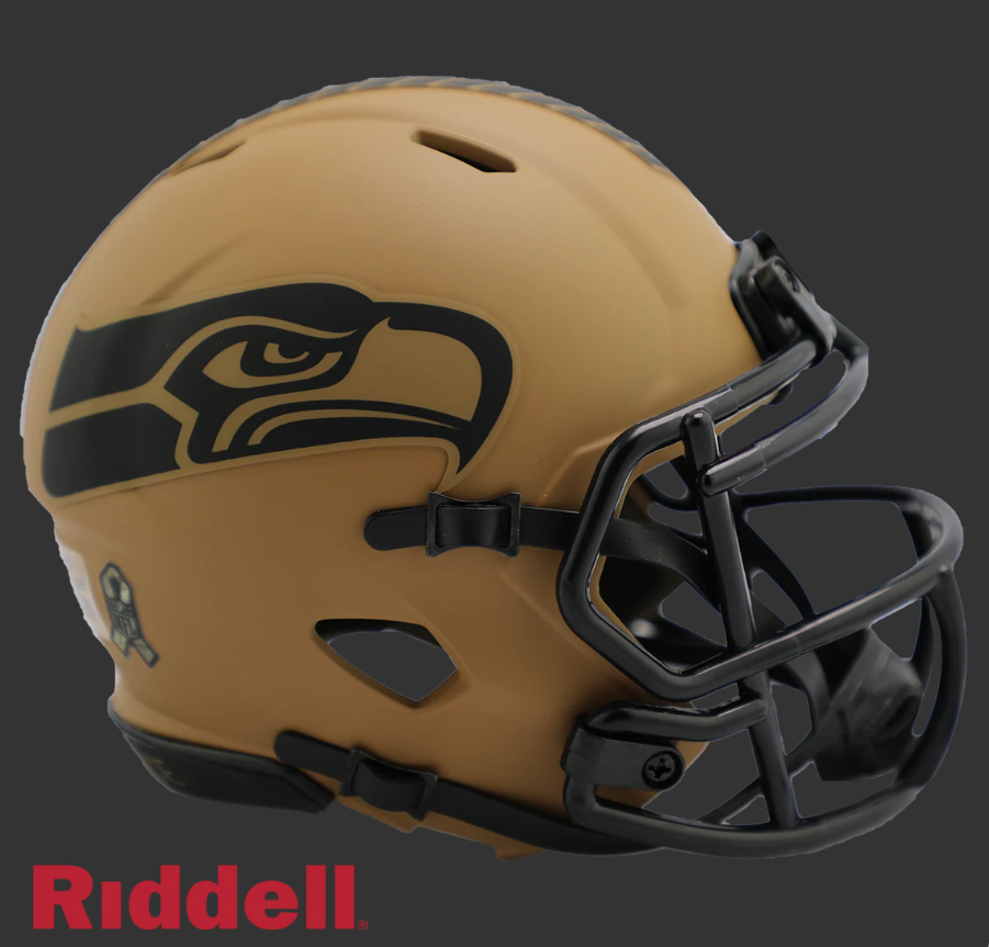 SEATTLE SEAHAWKS SALUTE TO SERVICE 23 MINI HELMET
