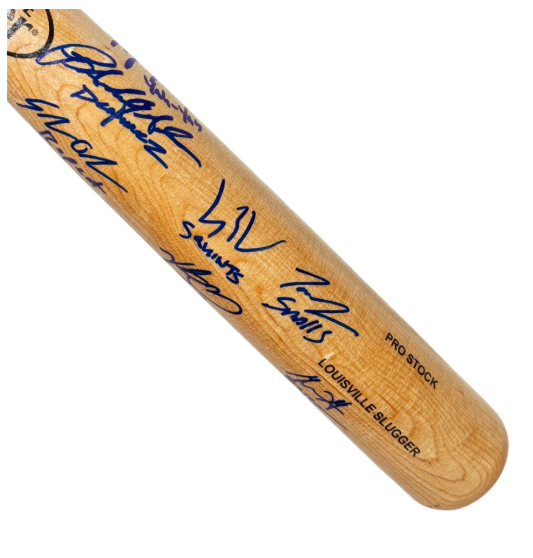 The Sandlot Cast Signed Louisville Slugger Blonde Baseball Bat (Beckett)