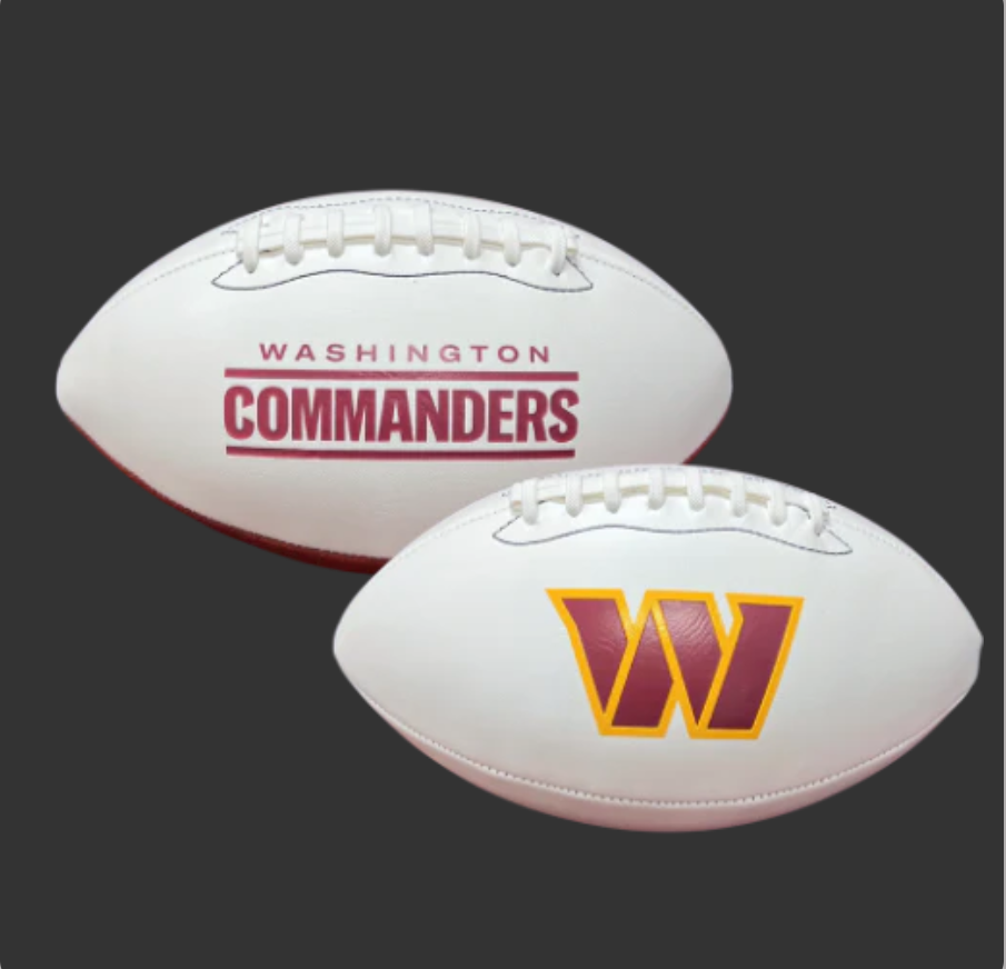WASHINGTON COMMANDERS EMBOSSED NFL SIGNATURE SERIES FOOTBALL