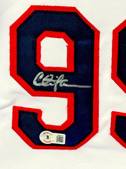 Major League Movie Cast Signed JERSEY (3) Sheen / Berenger / Bernsen Beckett Certified