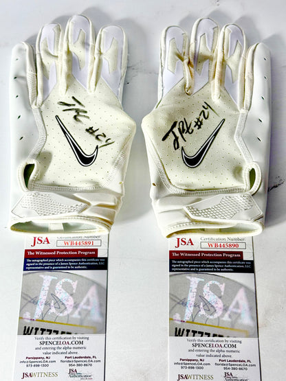 Joey Porter Jr. Signed Steelers Pair of Game Used Gloves (Miles Boykin 9/22/22) JSA & Steelers Certified