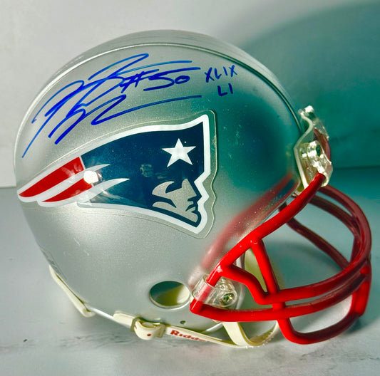 Rob Ninkovich & David Andrews Signed Patriots Mini Helmet JSA Certified (Multi Scripts)