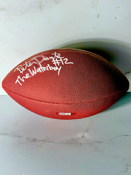 Peter Dante Signed Waterboy Football (Waterboy #12) Beckett Certified