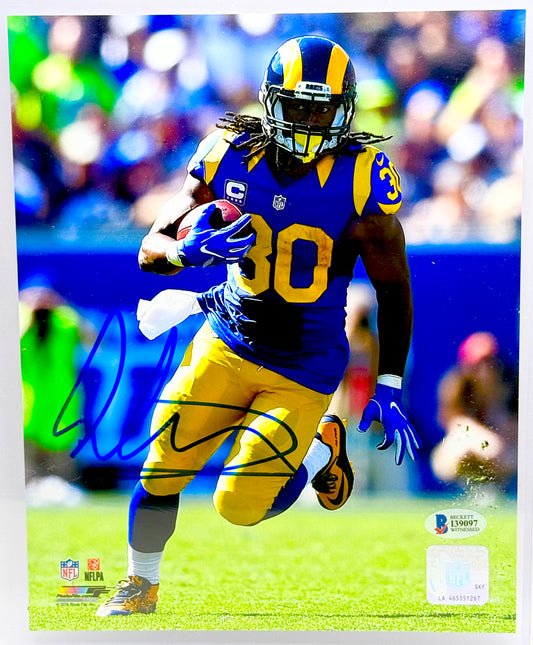 Todd Gurley Signed Rams 8x10 Photo Beckett Certified