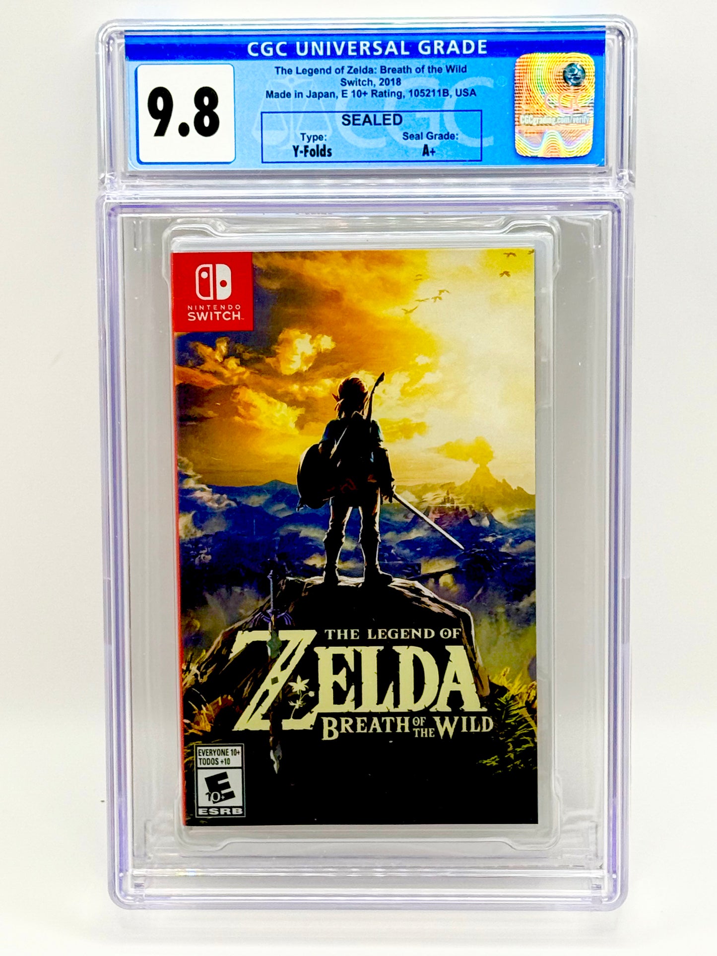 Legend of Zelda Breath of the Wild Nintendo Switch CGC Graded 9.8 A+