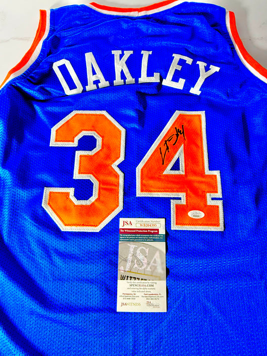 Charles Oakley Signed Knicks Jersey JSA Certified