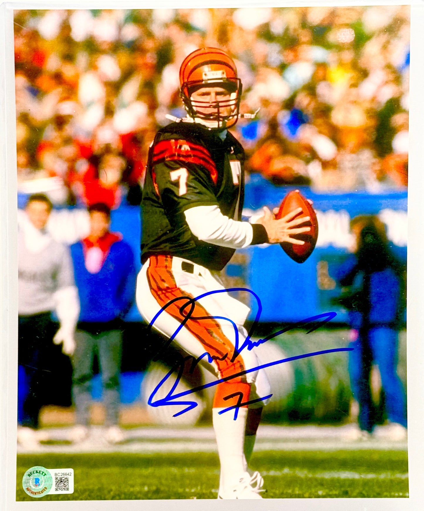 Boomer Esiason Signed Bengals 8x10 Photo Beckett Certified