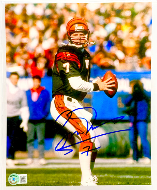 Boomer Esiason Signed Bengals 8x10 Photo Beckett Certified