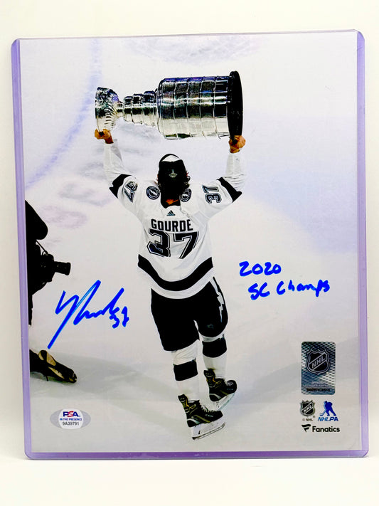 Yanni Gourde Signed 8x10 Photo PSA Certified