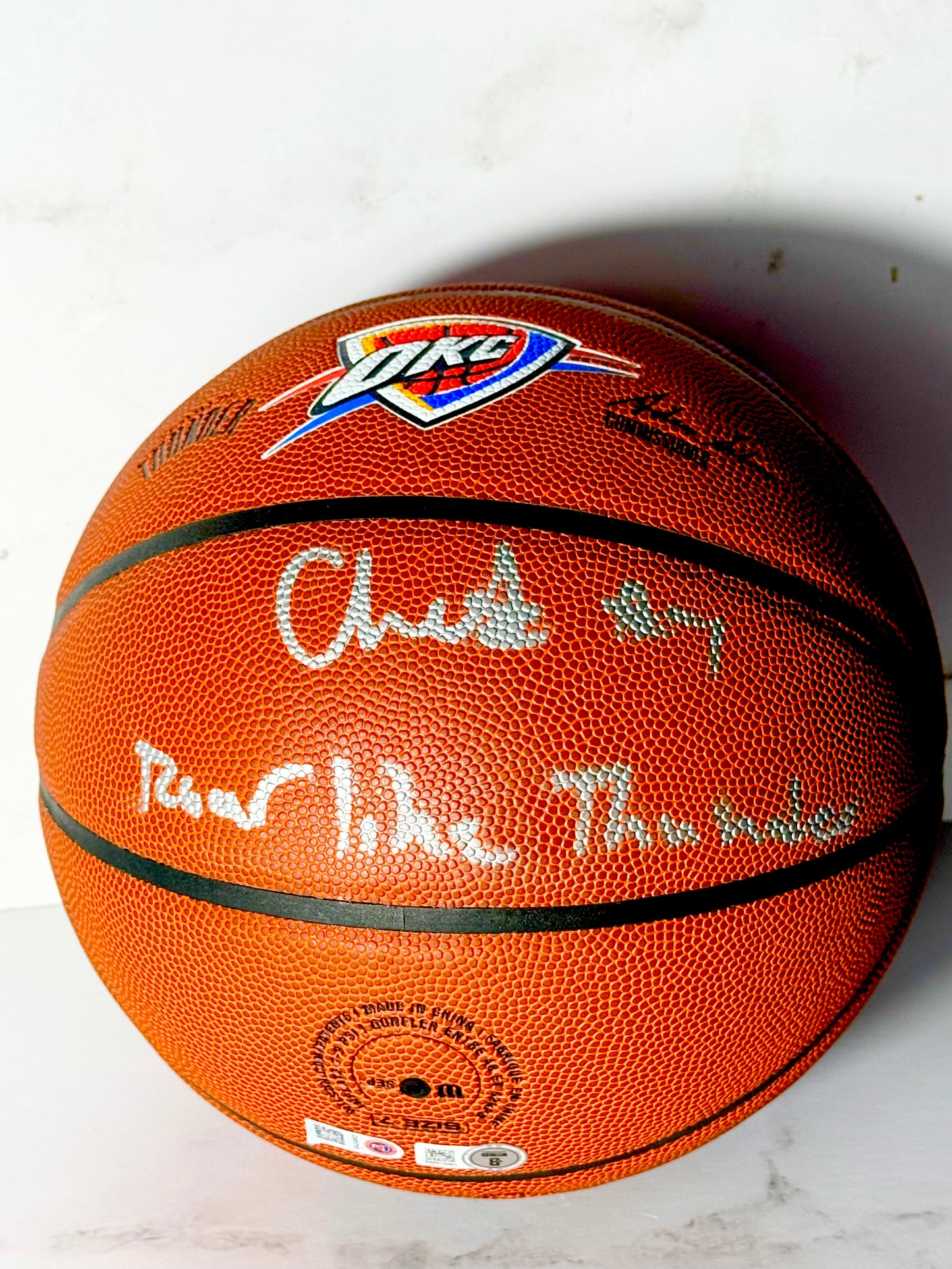 Chet Holmgren Signed Thunder Basketball (Roar Like Thunder #7) Beckett & USASM Certified