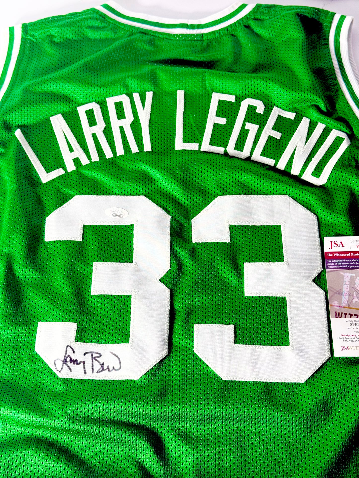 Larry Bird Signed Celtics Jersey JSA Certified