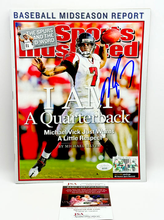 Michael Vick Signed 2005 Full Sports Illustrated JSA Certified